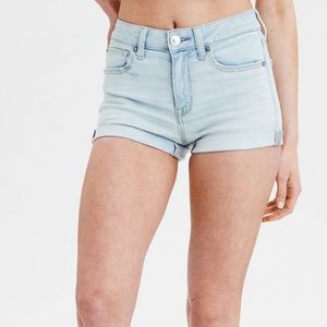 American Eagle Light Blue Hi-Rise Shortie